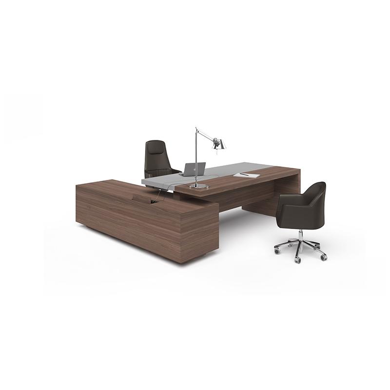 Escritorio CEO brown ligth-Escritorios Directivos-Muebles para oficina Guadalajara y CDMX