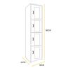 Locker métalico 4 puertas