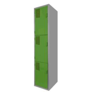 Locker Color Verde - 3 Puertas