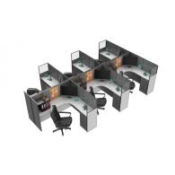 Cubículo estación de trabajo Black ELLEGANCE