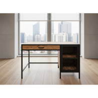 Escritorio Drawers / Café con negro /