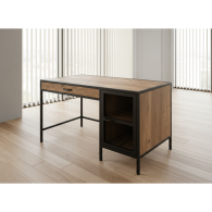 Escritorio Drawers / Café con negro /