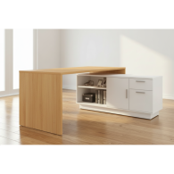 Escritorio Para Computadora De Madera En Forma De L