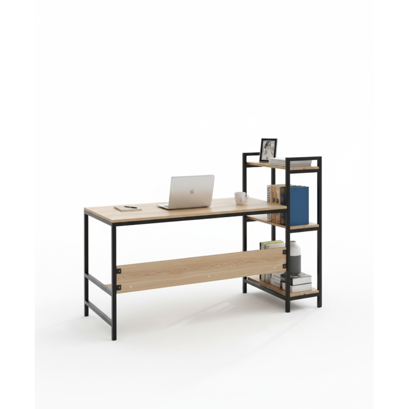 Escritorio industrial con estantes-Inicio-Muebles para oficina Guadalajara y CDMX
