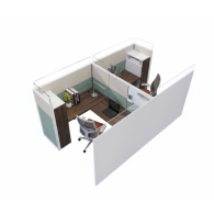 Estacion de trabajo de oficina de cubiculo