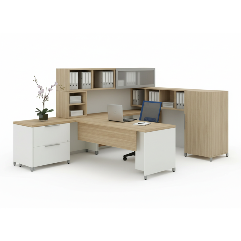 Escritorio para oficina modelo RAK-Escritorios Ejecutivos-Muebles para oficina Guadalajara y CDMX