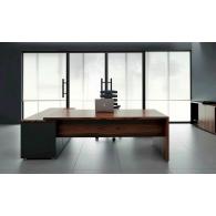 Escritorio de oficina ejecutivo de esquina con cajones