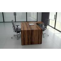 Escritorio de oficina ejecutivo de esquina con cajones