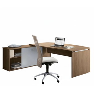 Escritorio de oficina Black Glass Duo