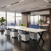 Cubiculos de oficina de estacion de trabajo