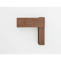 Escritorio de oficina ejecutivo con estantes