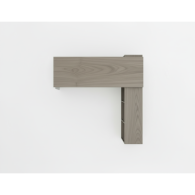 Escritorio de oficina ejecutivo con estantes