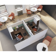 Estacion de trabajo de oficina de cubiculo