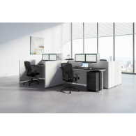 Escritorio de estacion de trabajo de oficina WorkZone Quad