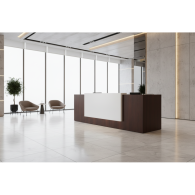 Recepción para oficina White Brown