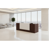 Recepción para oficina White Brown