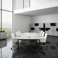 Mesa de oficina moderna para conferencias