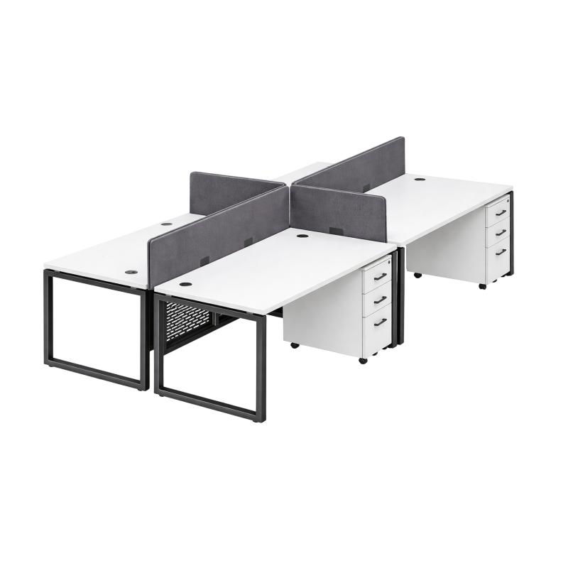 Estación de Trabajo Modular WorkLine Quad Pro-Inicio-Muebles para oficina Guadalajara y CDMX