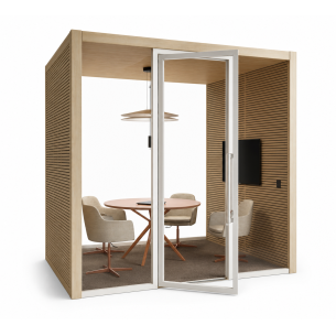 Cabina de oficina de madera