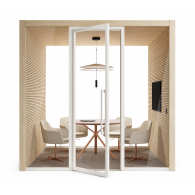 Cabina de oficina de madera