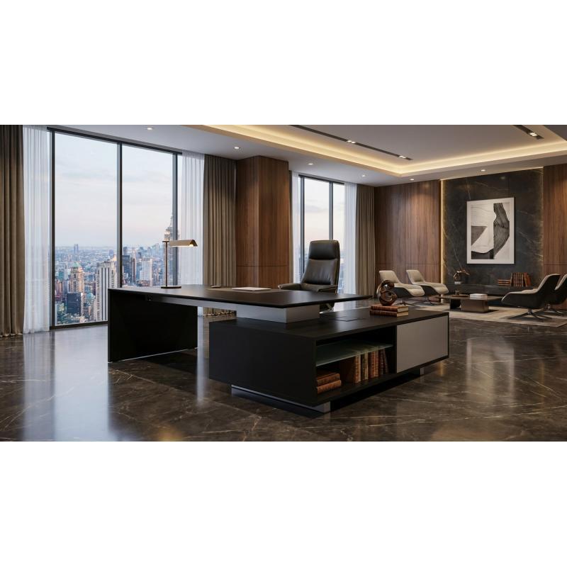 Escritorio Directivo de oficina muebles Fusion Black-Inicio-Muebles para oficina Guadalajara y CDMX