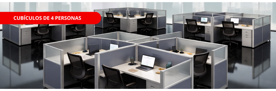 Cubículos 4 personas
