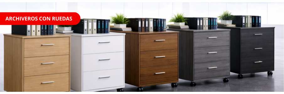 Archiveros de oficina con ruedas, desde 1 hasta 6 gavetas, somos fabricantes aprovecha nuestros precios.